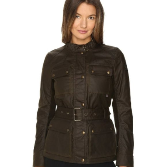 Belstaff Roadmaster 2.0 Jacket Women Faded Olive Size 40